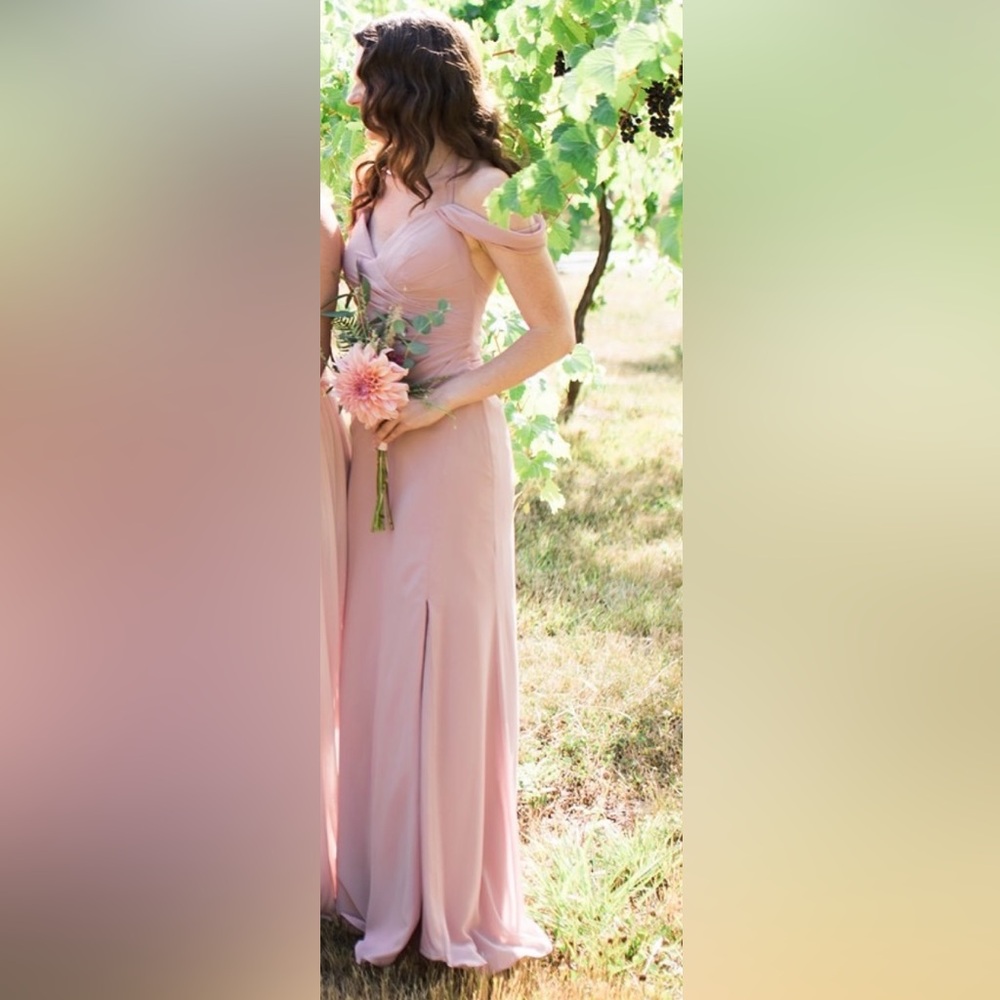 Elegant Pink Off-Shoulder Dress
